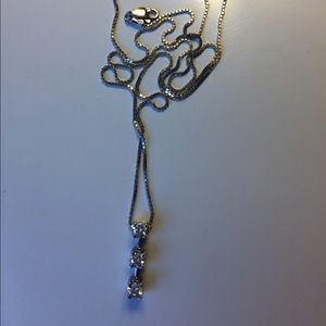 Three genuine diamond necklace