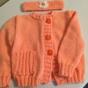 Toddler sweater with headband