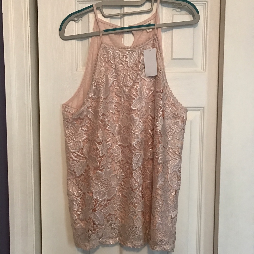 NWT pink lace tank from ModCloth