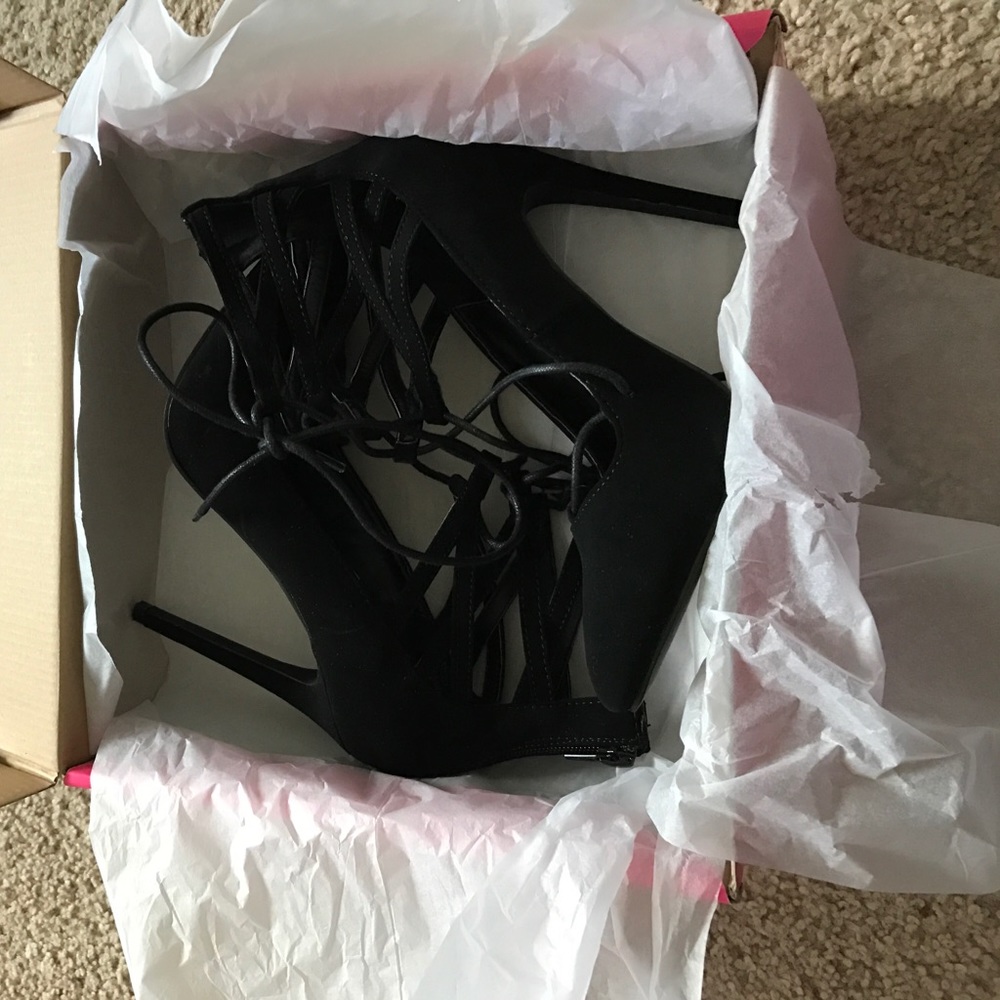 black high heels