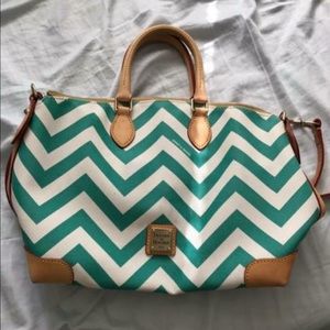 Teal chevron Dooney and Bourke medium sized bag