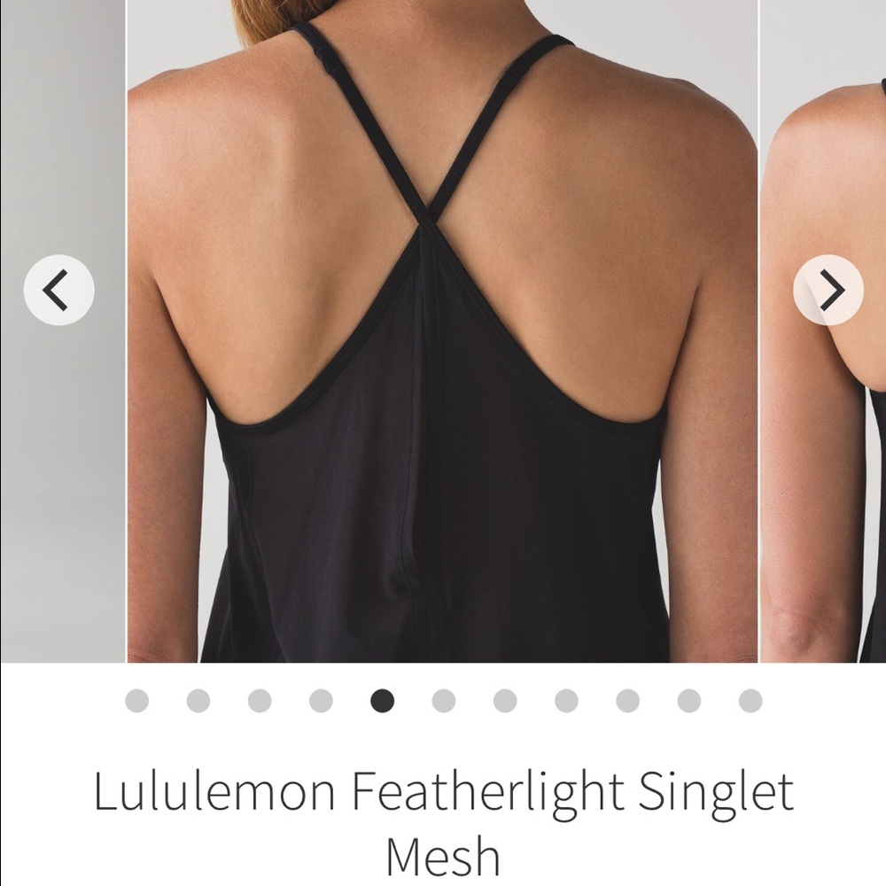 NWT Lululemon featherlight SINGLET MESH sz 4 black