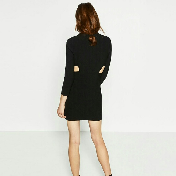 Zara Black Cut-Out Dress - Picture 2 of 7