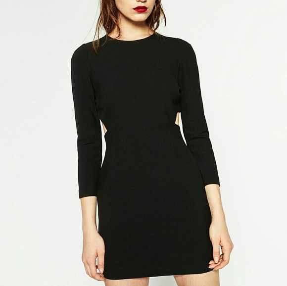 Zara Black Cut-Out Dress - Picture 4 of 7