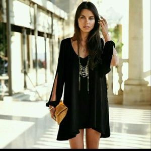 Tunic Top or Dress with Split Sleeves