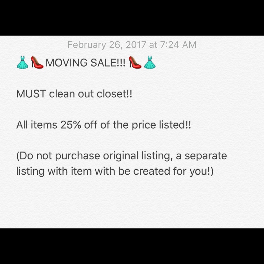 MOVING SALE!!