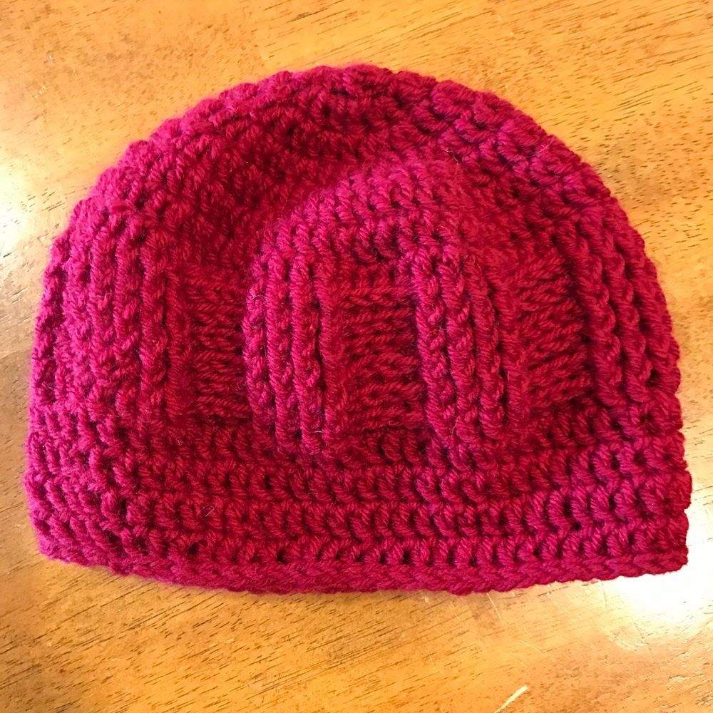 Wool basket weave hat