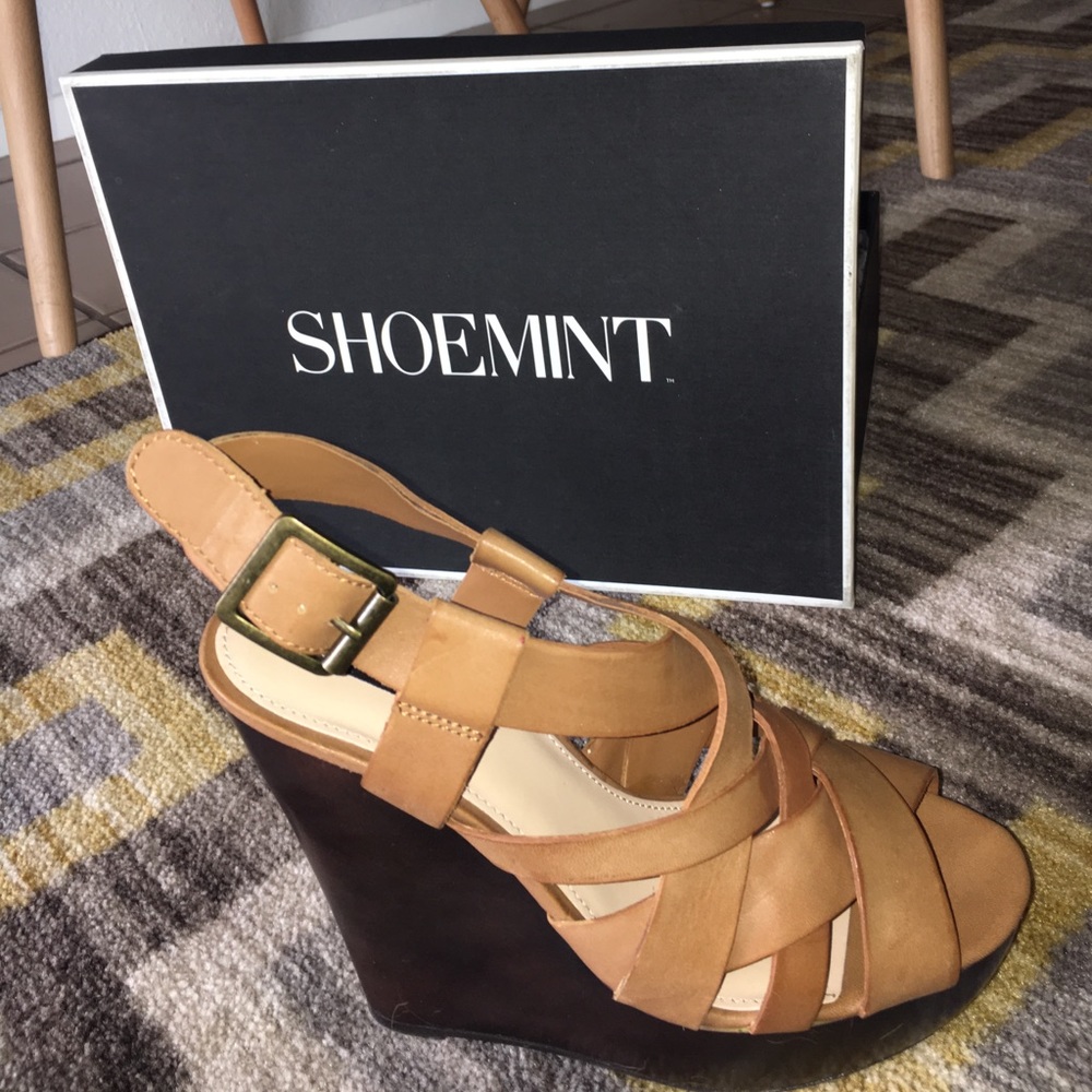 Shoemint Lambert Leather Wedges