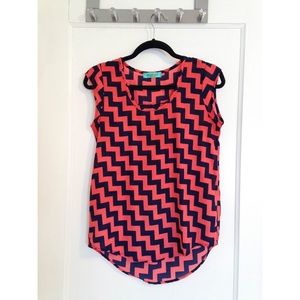Chris & Carol Sleeveless Blouse, Size Small