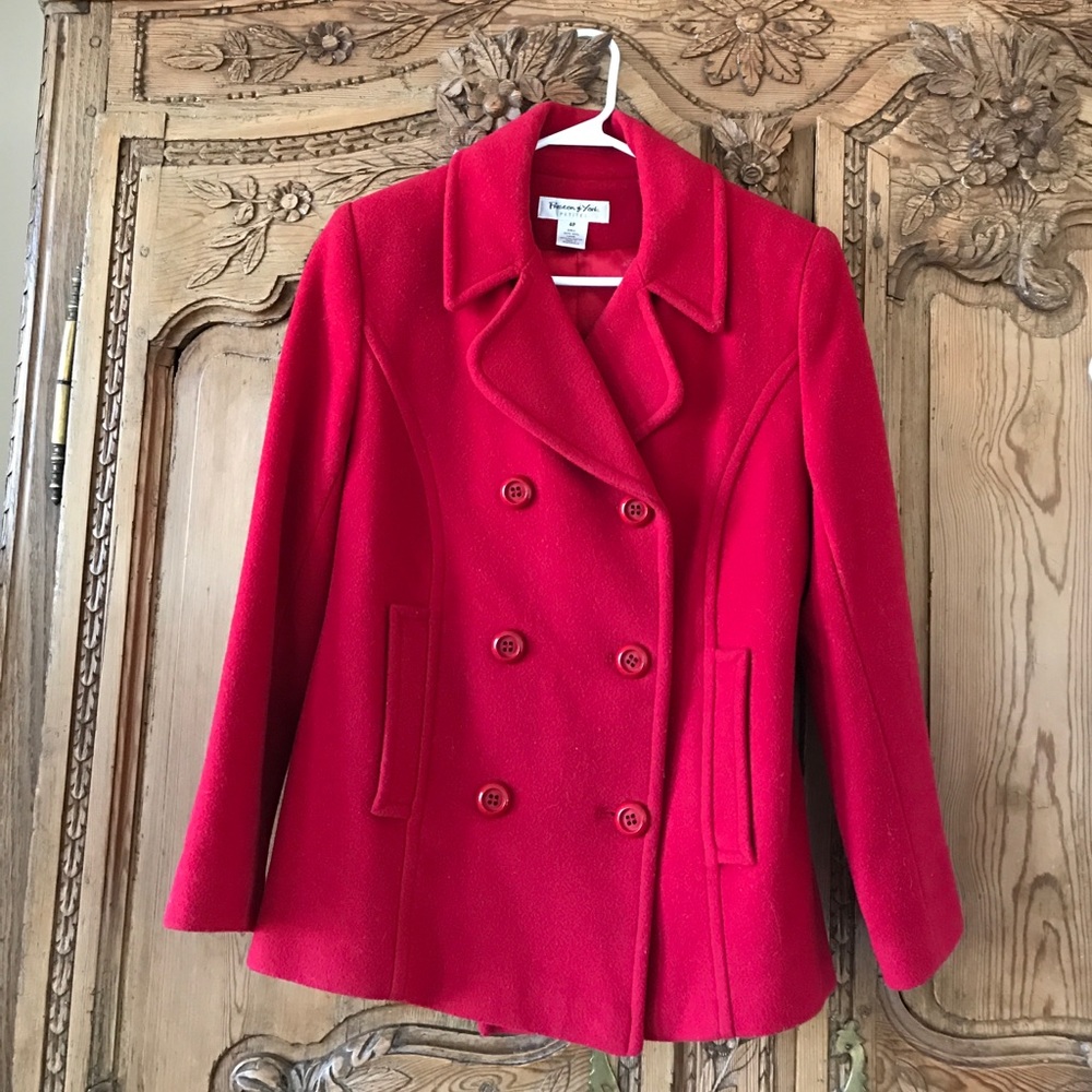 Red Pea Coat