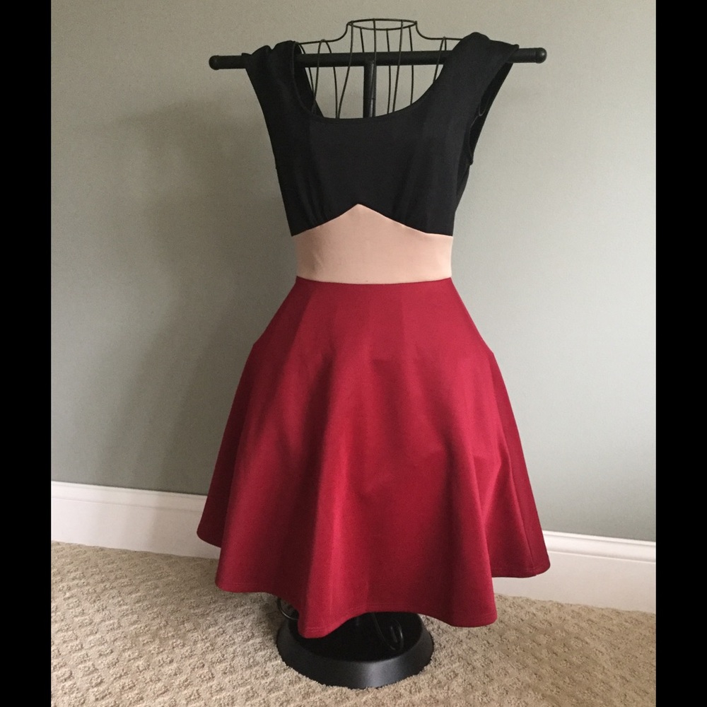 Midcloth colorblock dress