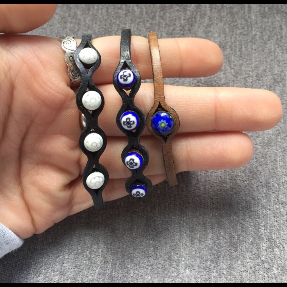 NWOT!! Italian leather bracelets