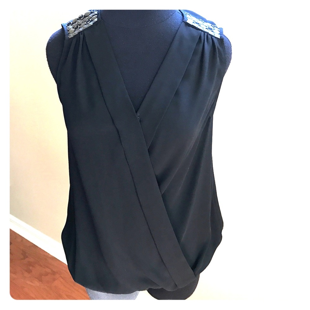 Black wrap blouse!