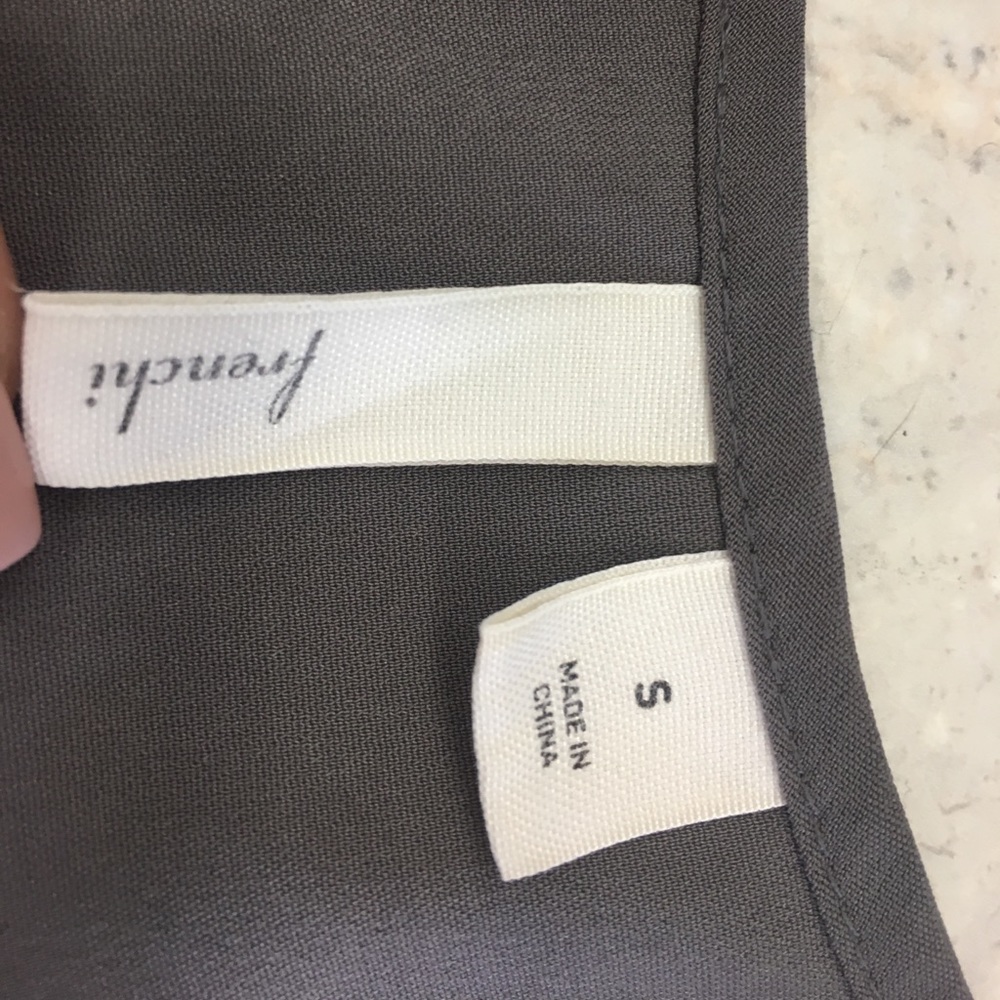 A gray silk blouse very soft and cute