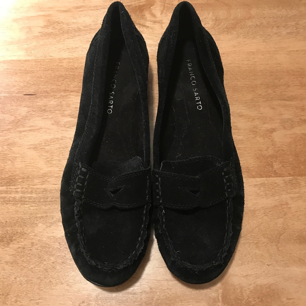 Franco Sarto Black Loafer Moccasins - Size 7.5