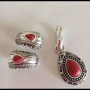 Brighton Like Beautiful Jade sterling silver set