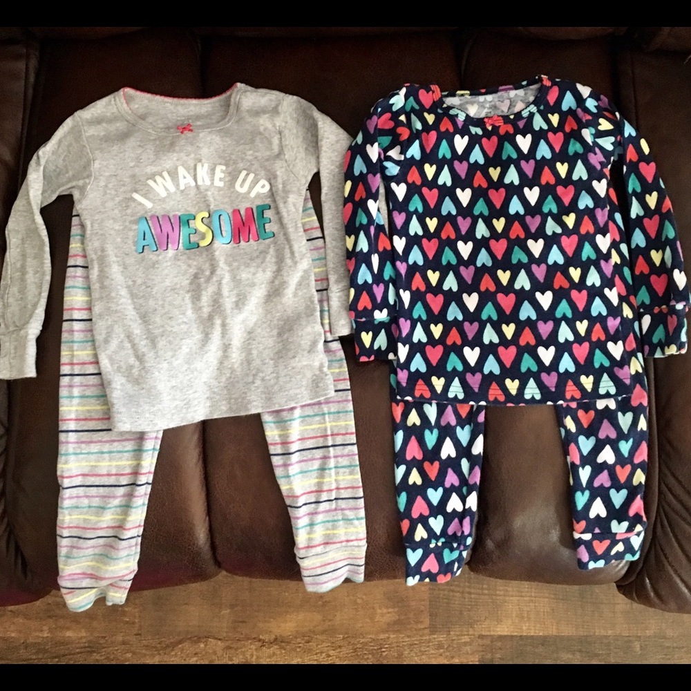 2T Carter's Girls Pajamas