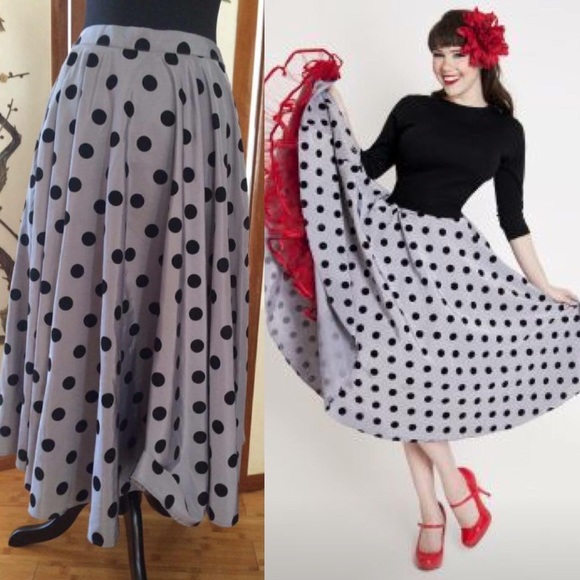 Bettie Page Kitch Vintage Inspire Avocado Rockabilly Green Blue Swing Skirt S-XL