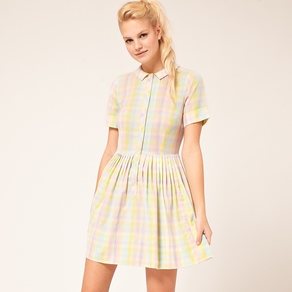 Pastel gingham dress Clearance