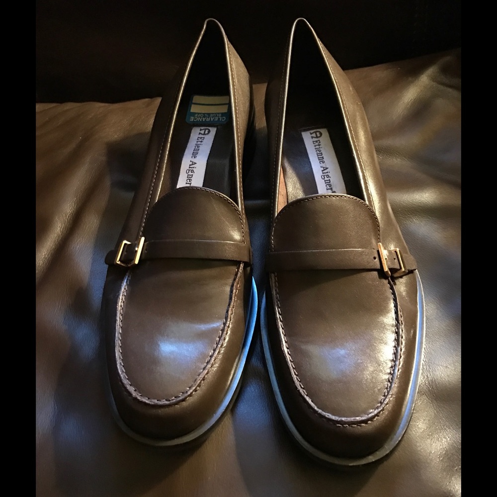 Etienne Aigner Leather Loafers