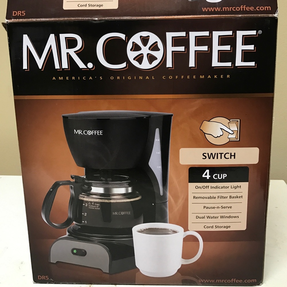 Brand new never been used Mr. Coffee. 4 cup