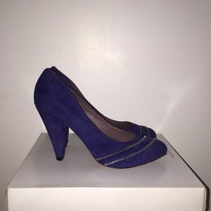 Madden Girl Blue Suede Heels