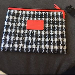 Marc by Marc Jacobs laptop case. Black/white/coral