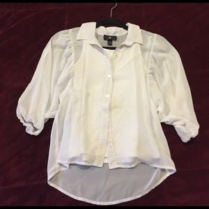 Sheer White Top FREE WHEN U SPEND $11+