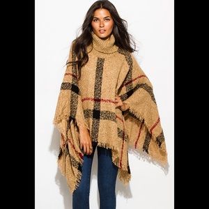 Brown Sweater Poncho