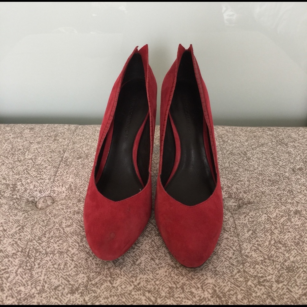 Rebecca Minkoff Red Suede Collared Pumps - 9M