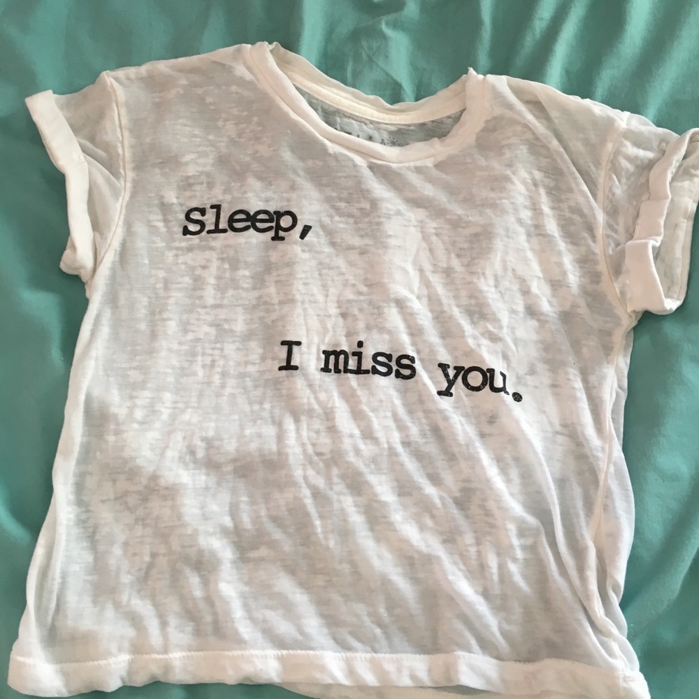 White Slightly Sheer Cropped Tee