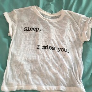 White Slightly Sheer Cropped Tee