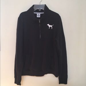 PINK Black Half Zip Hoodie!!💕