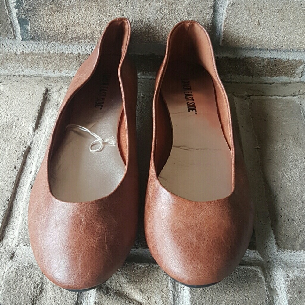 Lower East Side Cognac Brown Flats