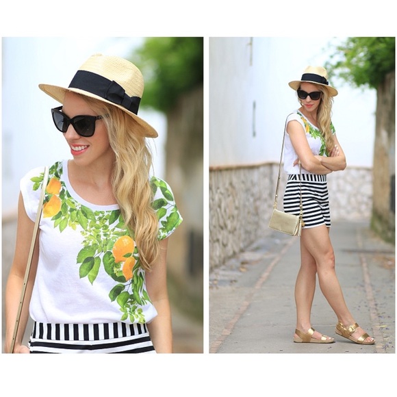 MILLY FOR DESIGNATION LEMON SEQUIN TEE - Picture 2 of 6