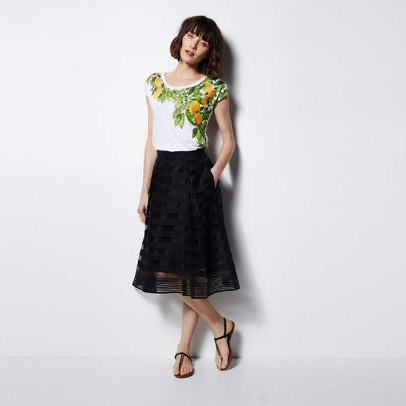 MILLY FOR DESIGNATION LEMON SEQUIN TEE - Picture 6 of 6