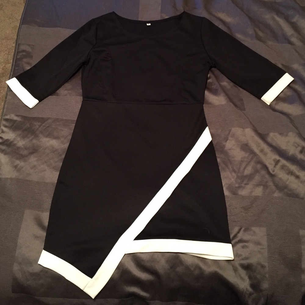 Black and white, mini dress