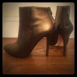 Charles David dark gold/metallic booties
