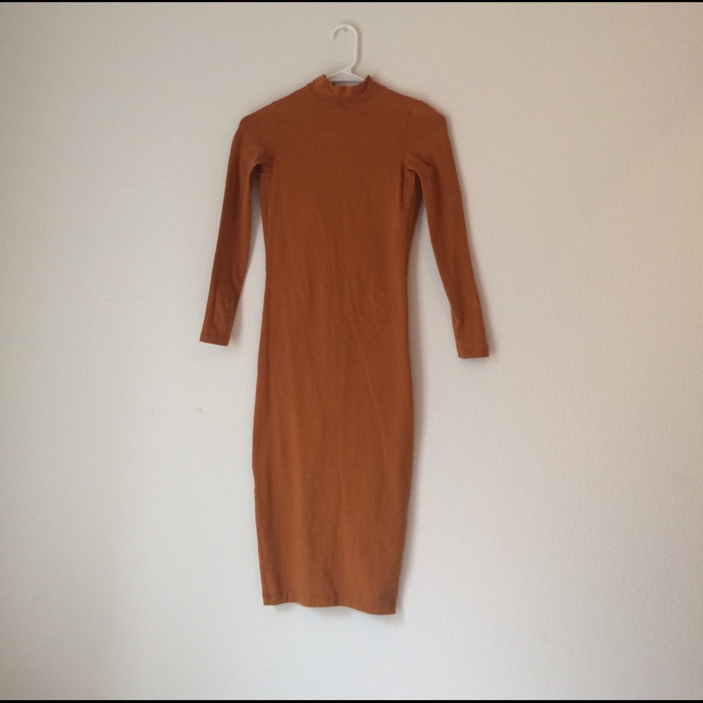 American Apparel mock neck long sleeve dress