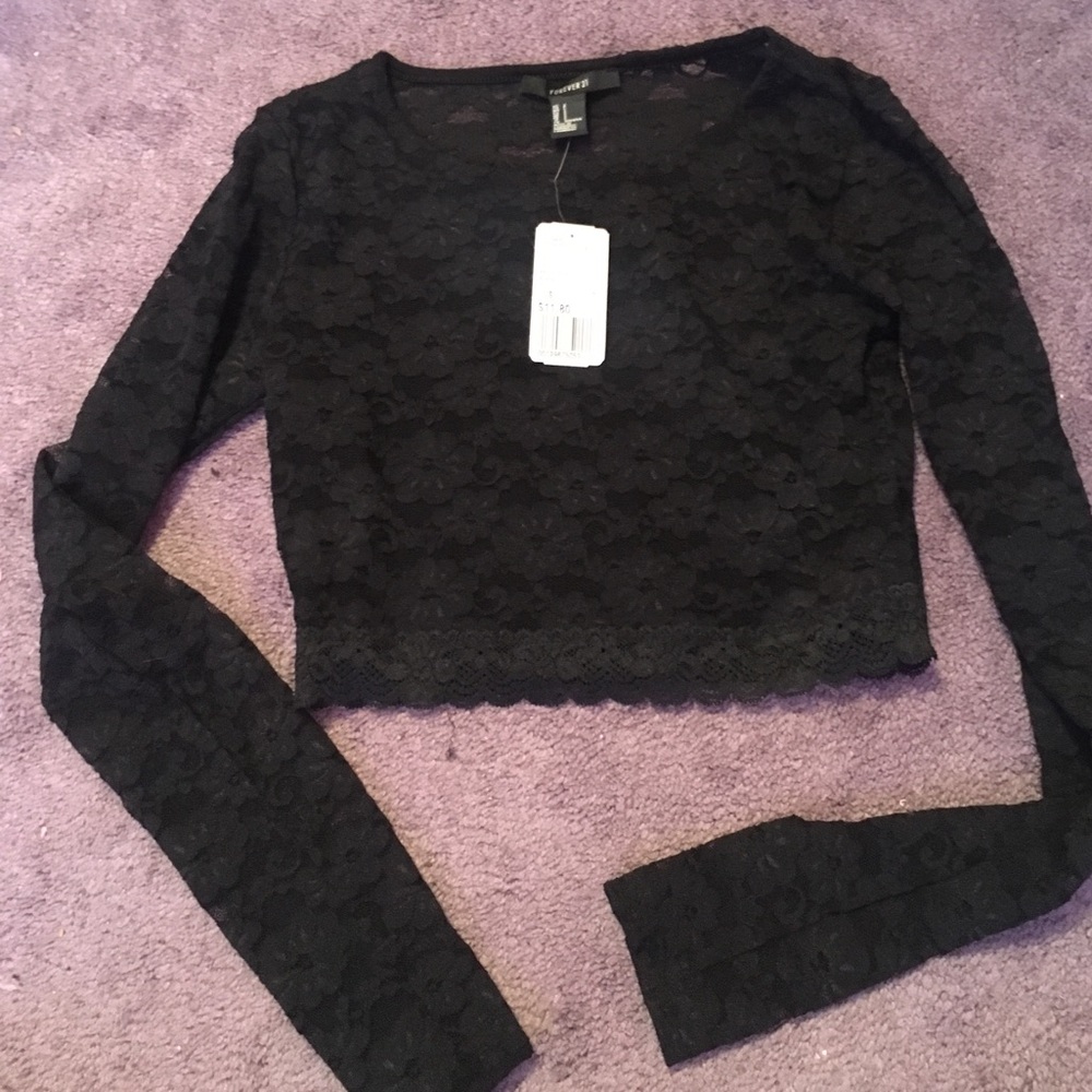 Long sleeve crop top