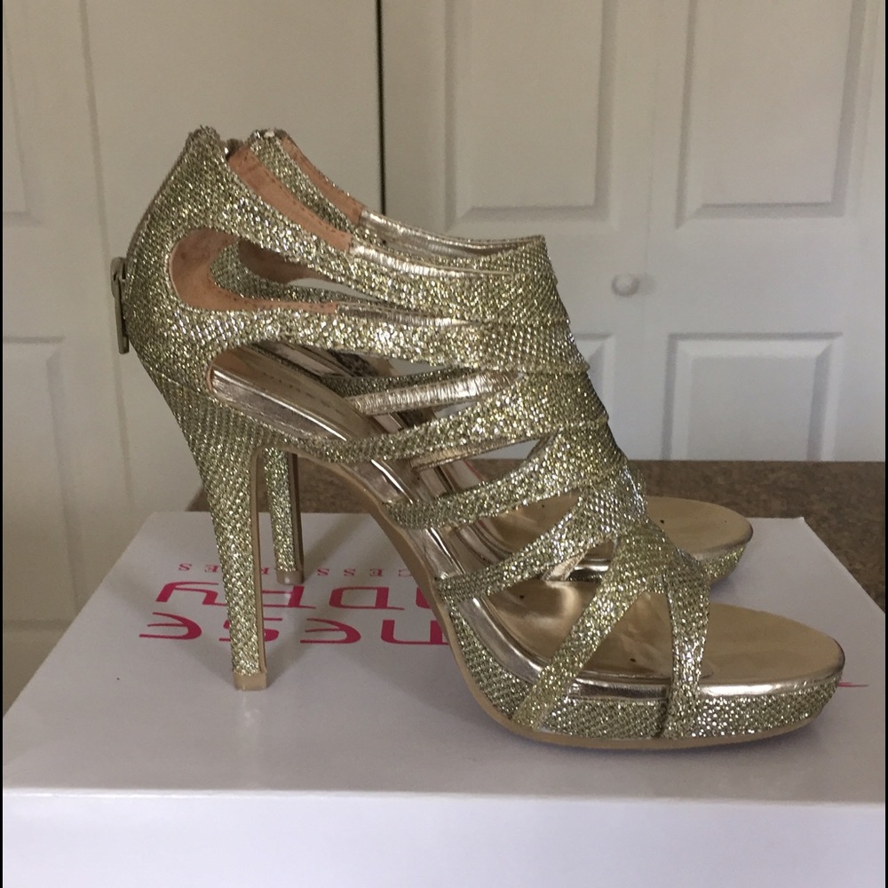 Gold Prom Heels