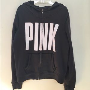 🎉💖💕PINK LOGO FULL ZIP HOODIE!💖🎉
