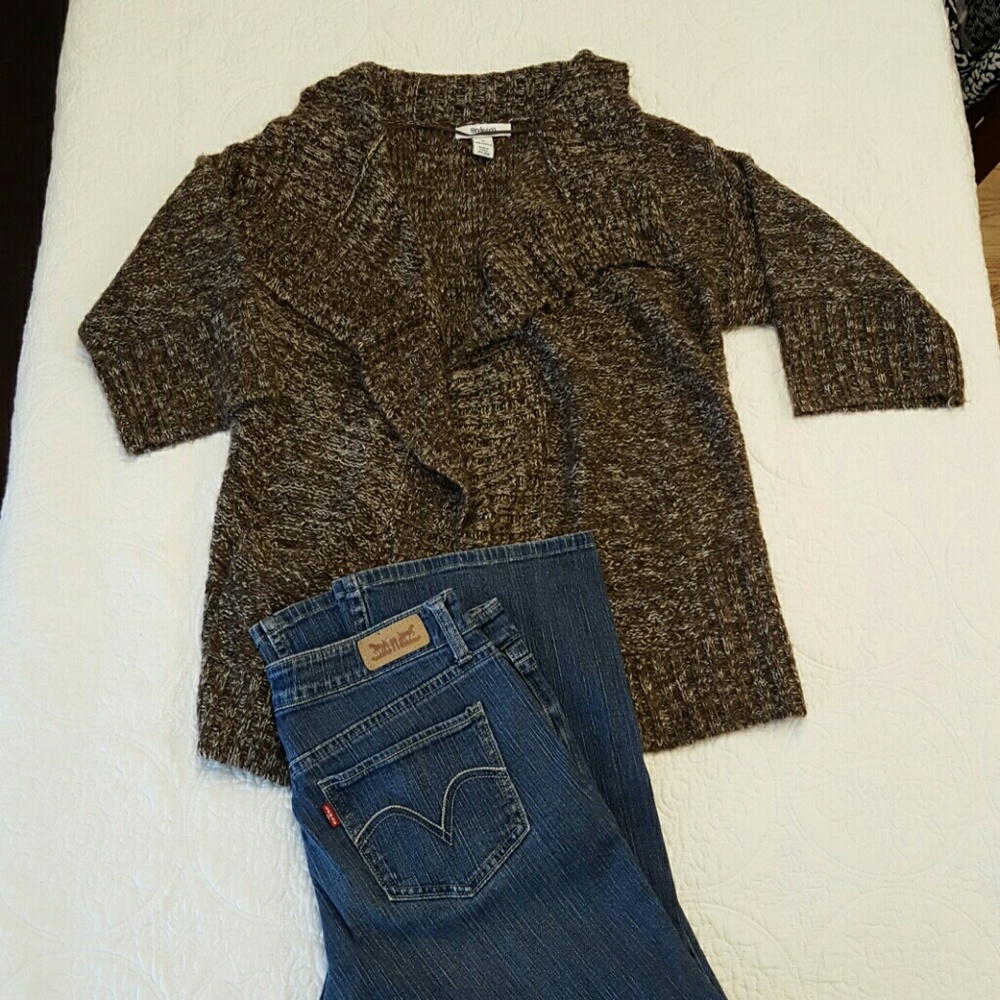 Super Soft Brown Open-faced Sweater