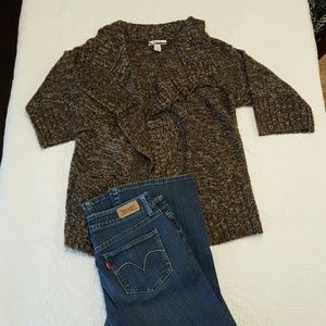 Super Soft Brown Open-faced Sweater