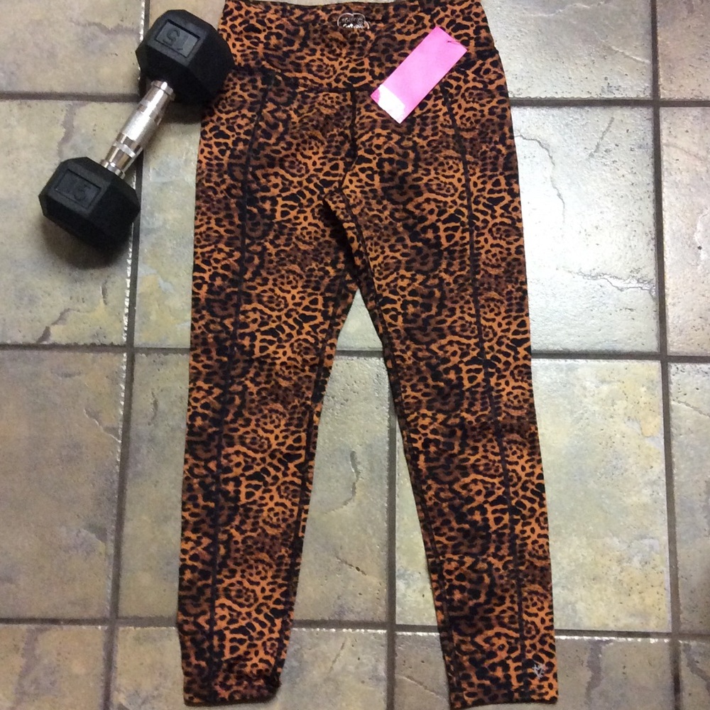 Betsey Johnson Leopard Leggings NWT