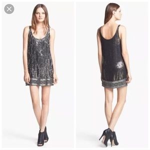 Haute Hippie black and silver beaded dress