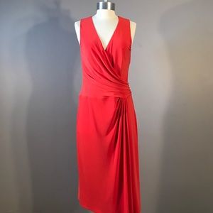 Ralph Lauren Lauren red v-neck jersey dress
