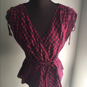 Anthropologie Holding Horses plaid shirt size 10