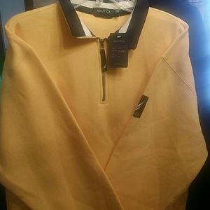 MEN'S NATUICA  YELLOW QUARTER ZIP SHIRT