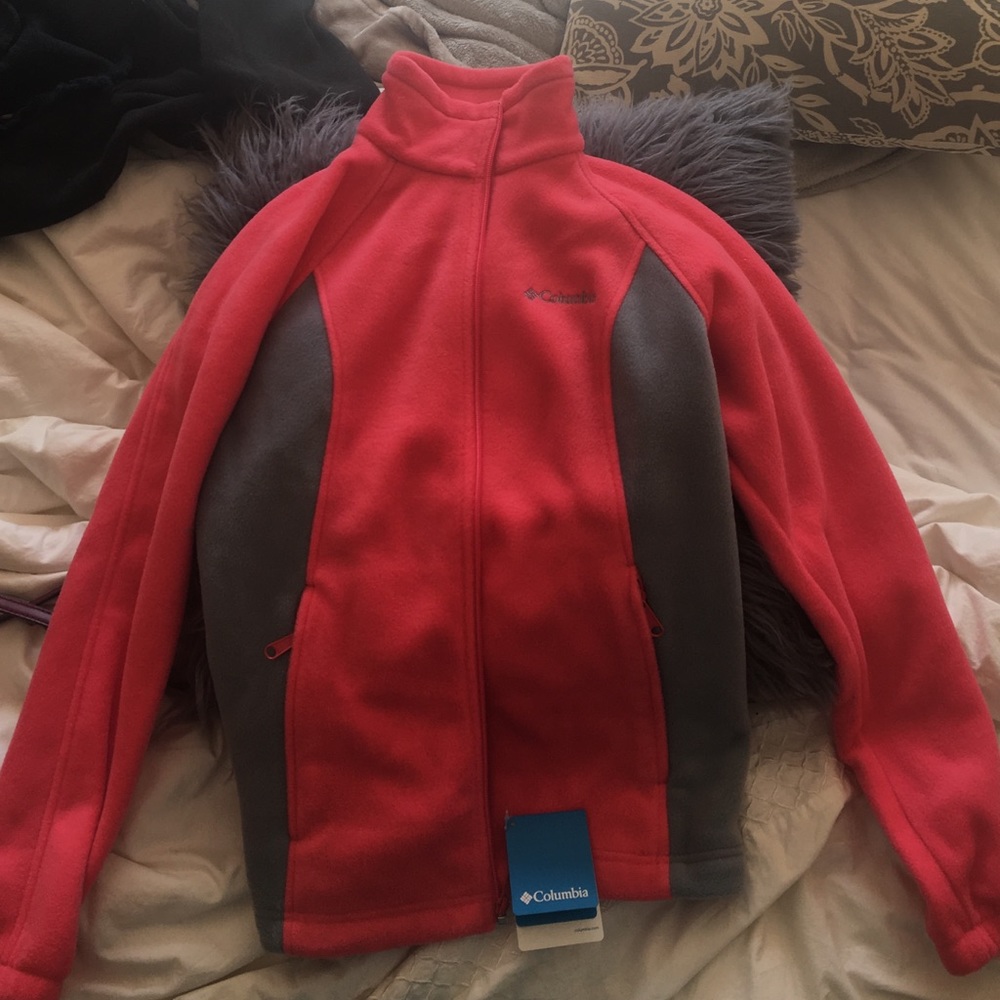 NWT Hot Pink & Grey Columbia Fleece